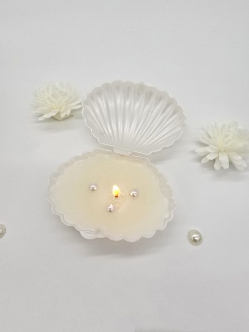 Personalisierte Muschelkerze, Hochzeitsgeschenke, Taufgeschenke, Babyshower – Bild 6