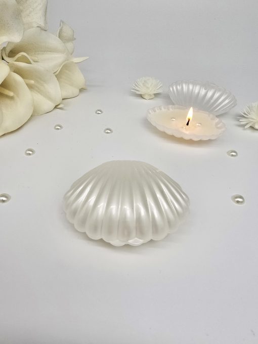 Personalisierte Muschelkerze, Hochzeitsgeschenke, Taufgeschenke, Babyshower – Bild 7