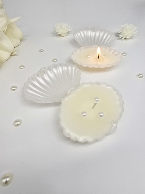 Personalisierte Muschelkerze, Hochzeitsgeschenke, Taufgeschenke, Babyshower – Bild 5