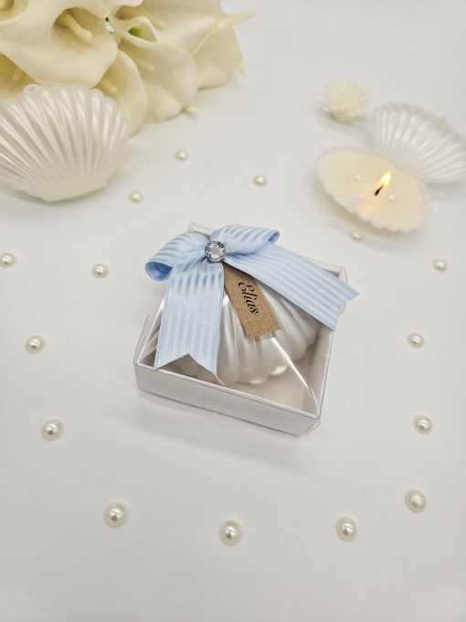 Personalisierte Muschelkerze, Hochzeitsgeschenke, Taufgeschenke, Babyshower