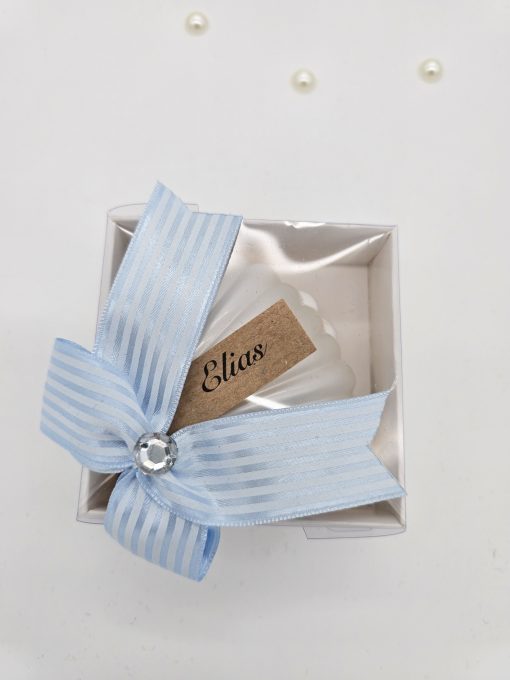 Personalisierte Muschelkerze, Hochzeitsgeschenke, Taufgeschenke, Babyshower – Bild 3