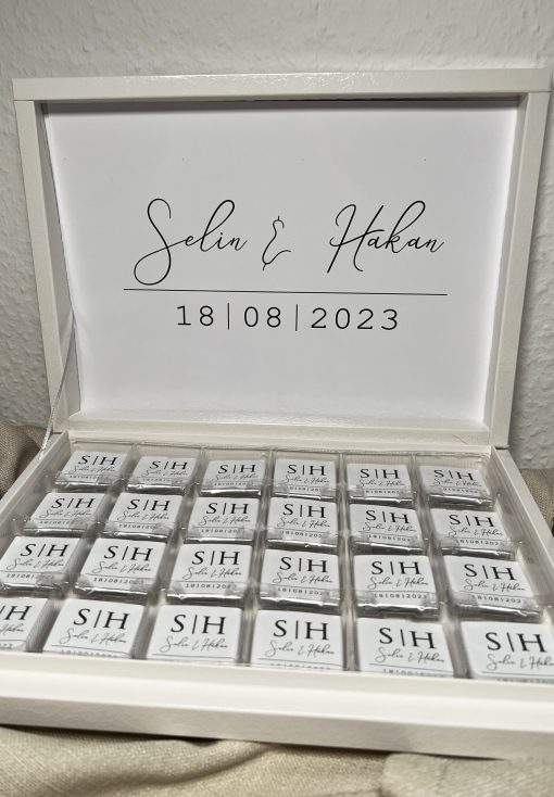 Personalisierte Schokobox Schlicht | Hochzeit Verlobung