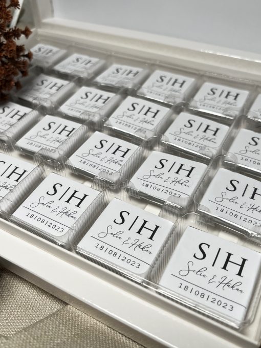 Personalisierte Schokobox Schlicht | Hochzeit Verlobung – Bild 4