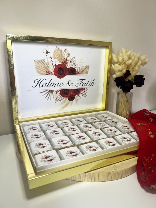 Personalisierte Schokobox Hochzeit, Verlobung, Geburtstag, Taufe, Standesamt